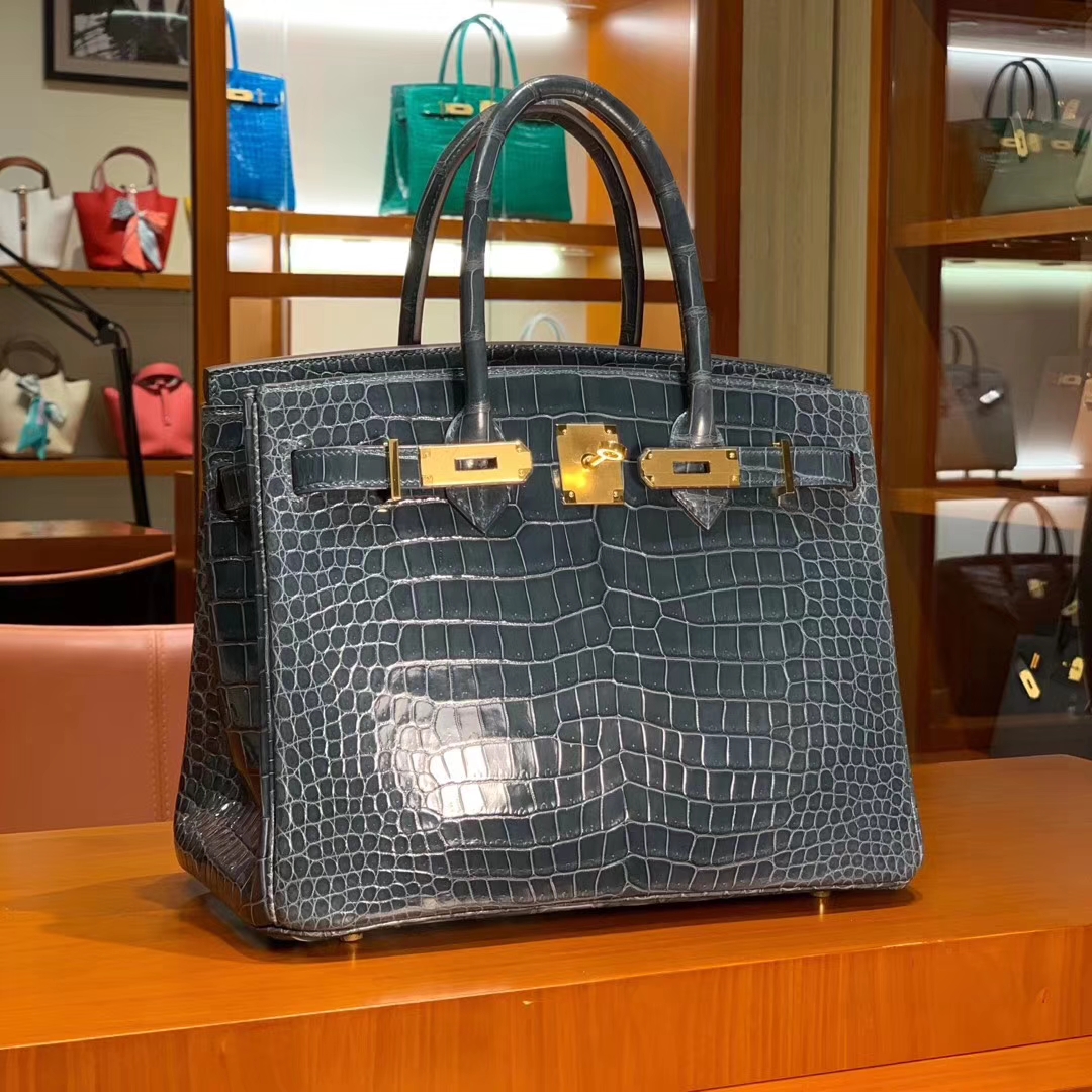 hermes 原厂进口鳄鱼皮 每个纹路都是独一无二的 顶级做工 birkin